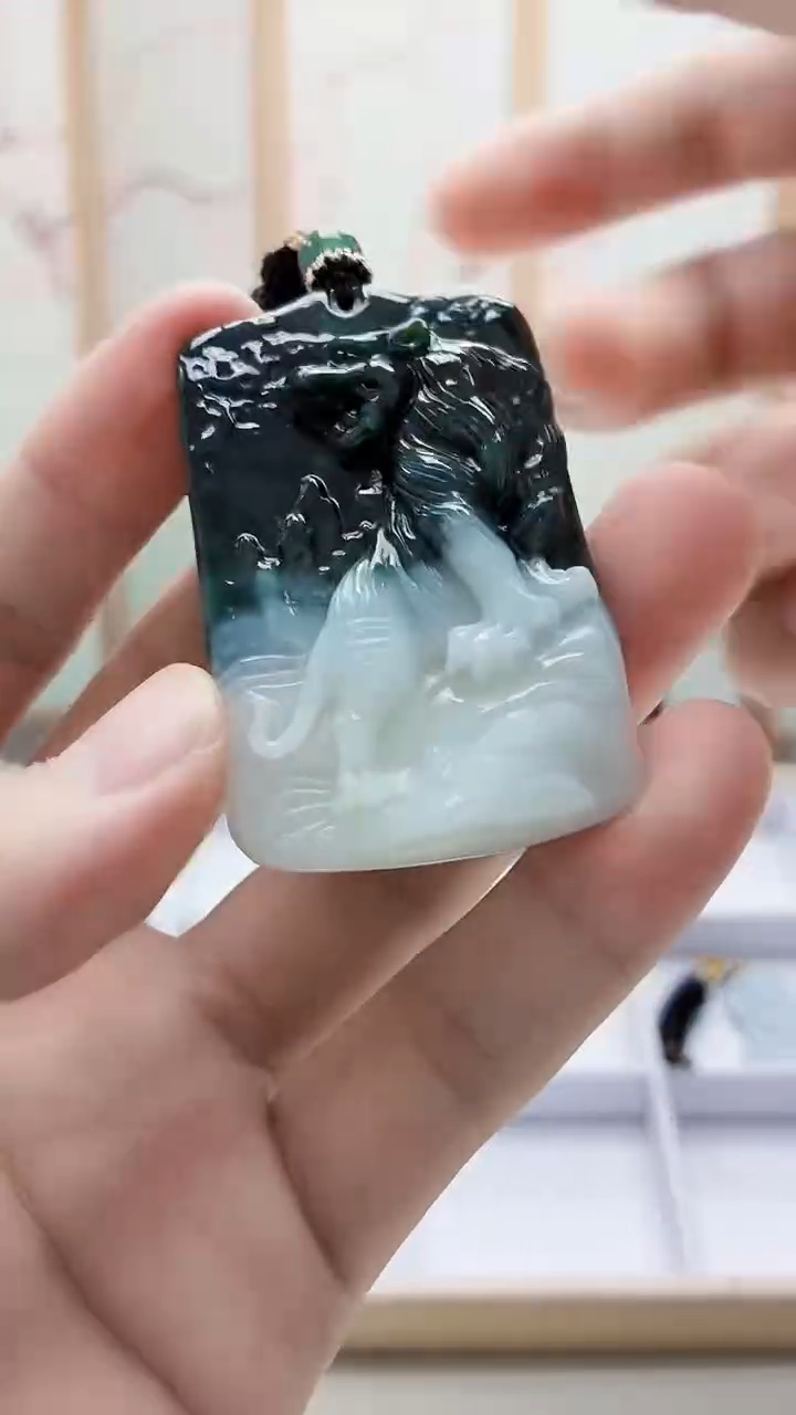 未镶嵌定制翡翠5167bb-毛货挂件88