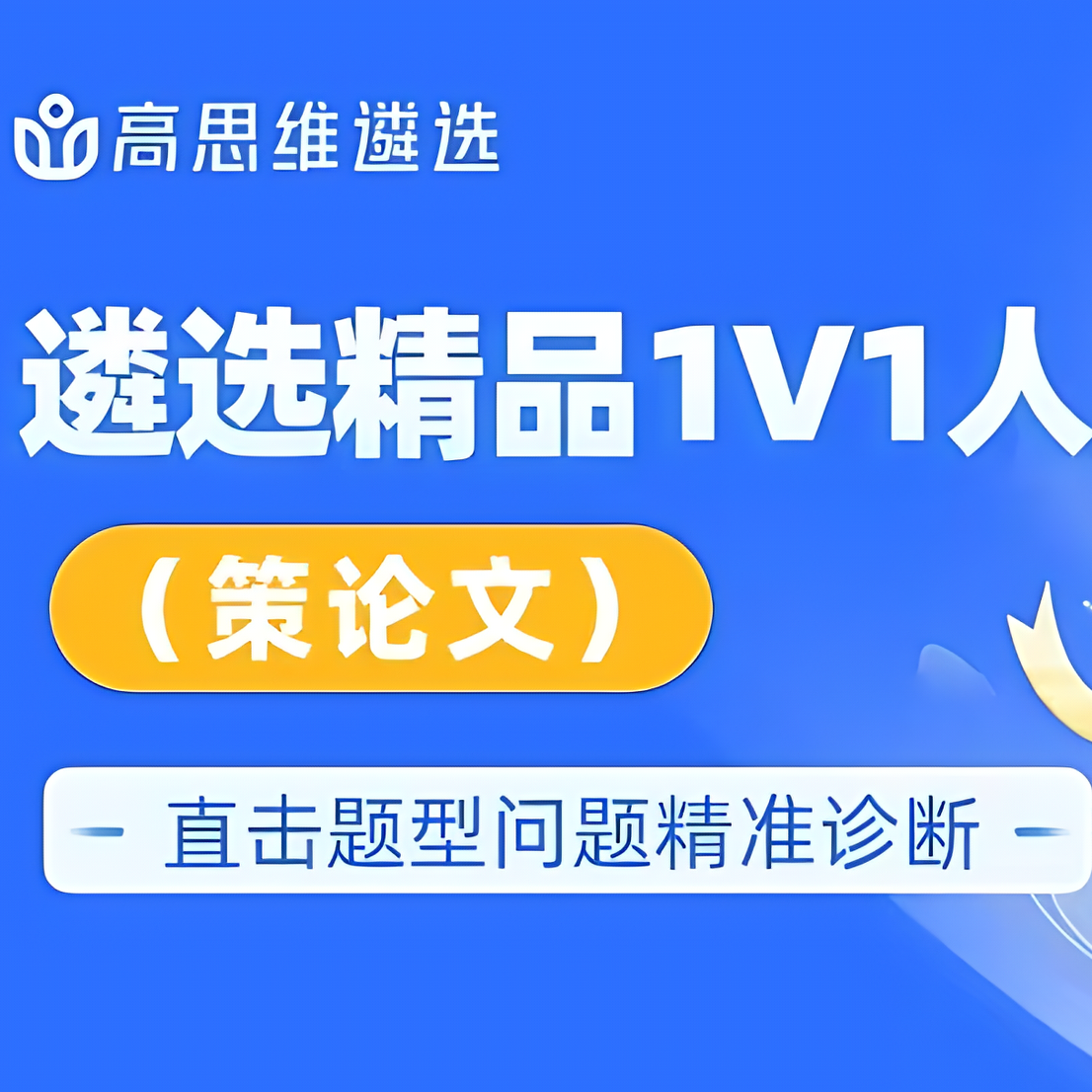 遴选精品1V1人工批改·策论文