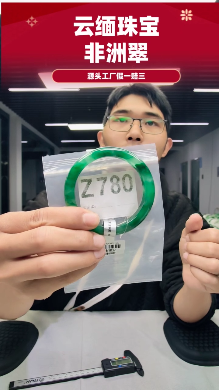 未镶嵌手镯石英质玉（非洲翠）59圈口Z780