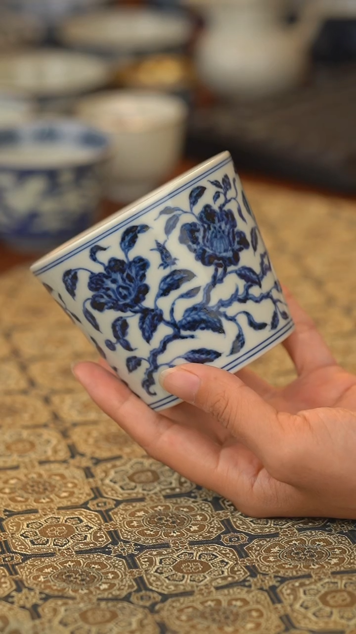 杯子舜瓷山茶花冰桶