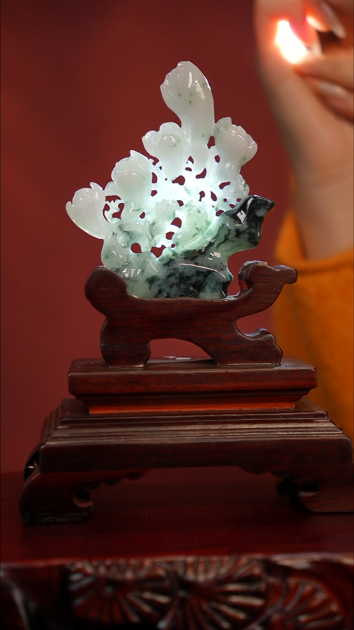 未镶嵌摆件翡翠玉树琼花