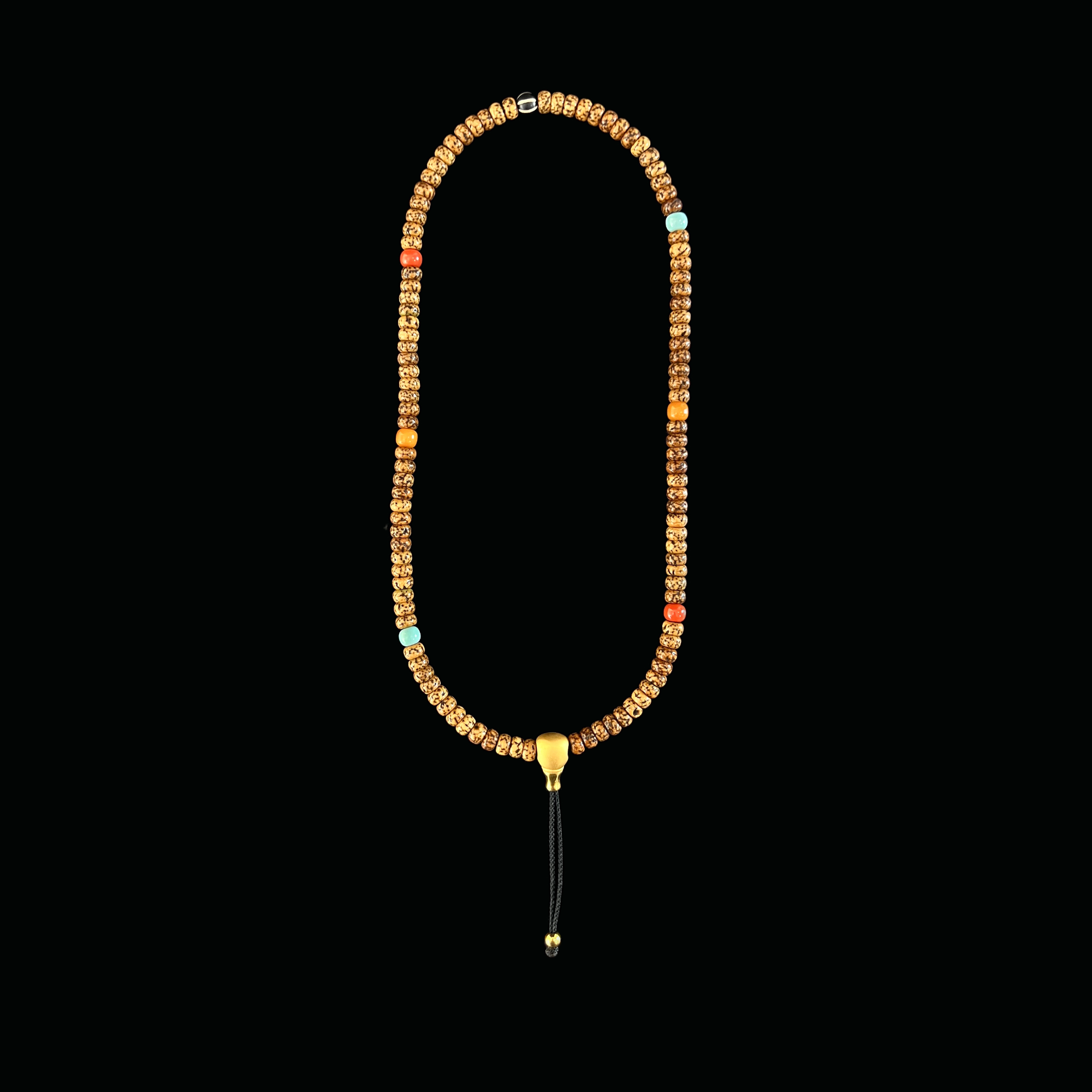 1#邦提克菩提108 珠径6-6.5mm  长约48cm 金约1.4g