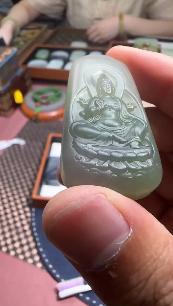 和田玉未镶嵌挂件【钰814】18 7026