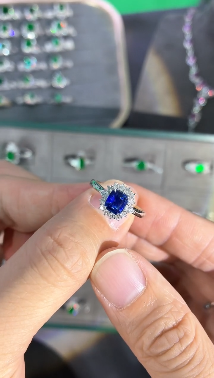 戒指蓝宝石18K金镶嵌【闪购】1.1ct/七天鉴赏