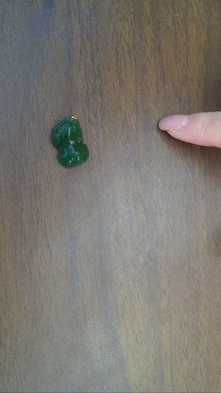 吊坠(不含链)18K金镶嵌和田玉貔貅吊坠