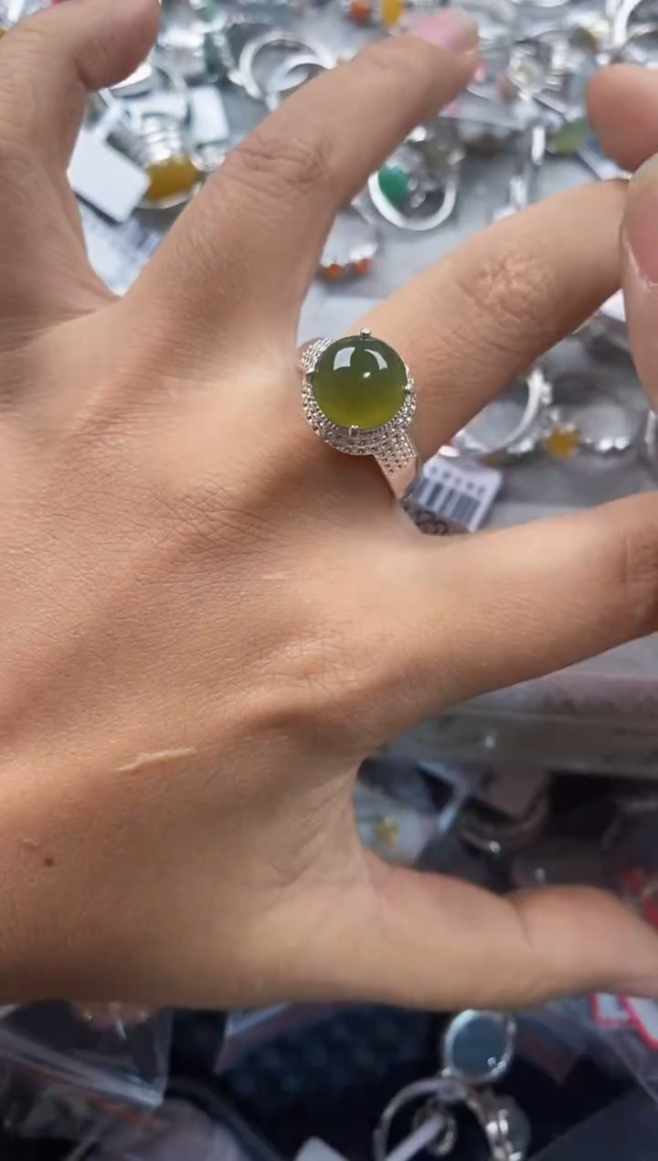 未镶嵌戒指翡翠999---3