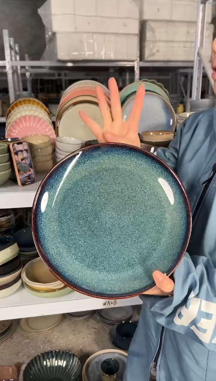 陶瓷外贸尾货瑕疵满20包邮X4大盘