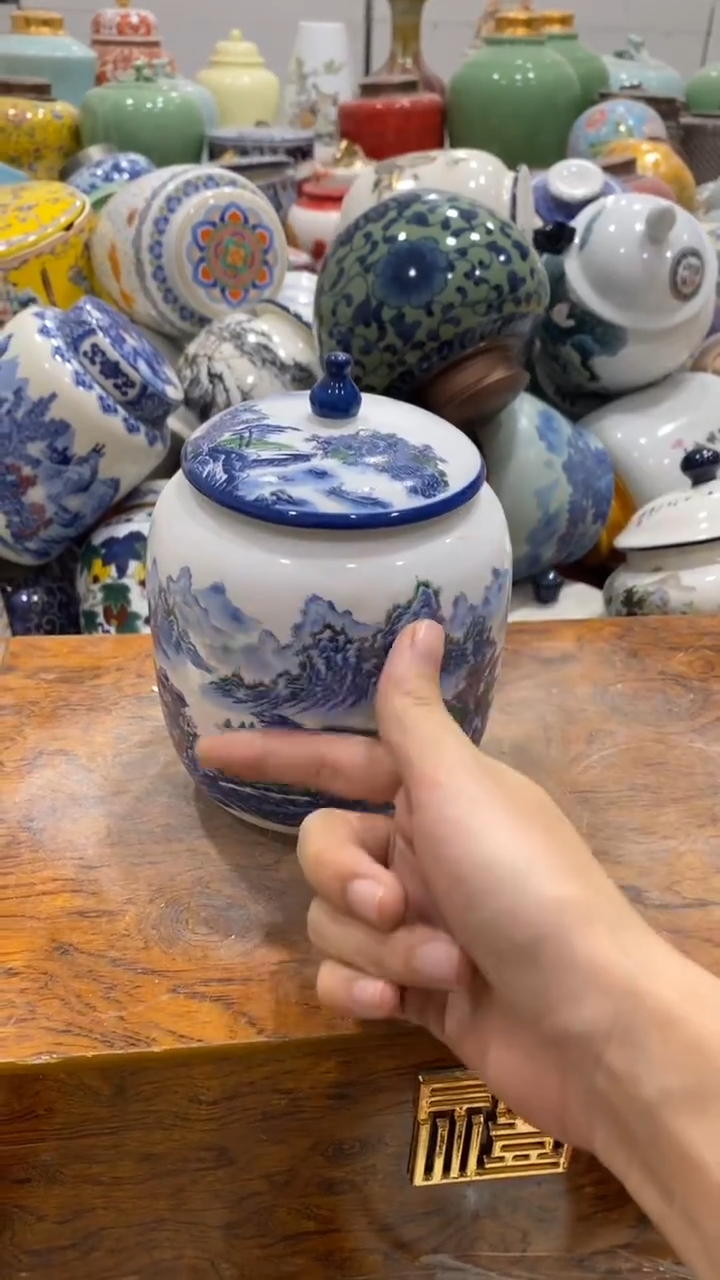 摆件陶茶叶罐密封罐储存罐