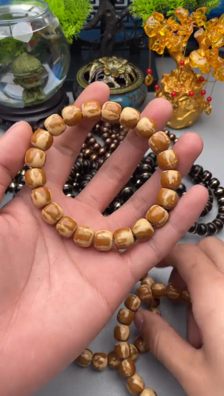 紫金鼠手串紫金鼠半实心花皮老型17