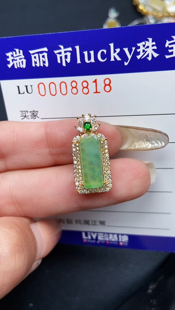 【闪购商品】翡翠颈饰银S925镶嵌8818