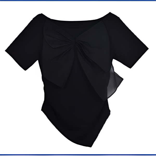 90Z1733芭依璐燕尾黑针织衫