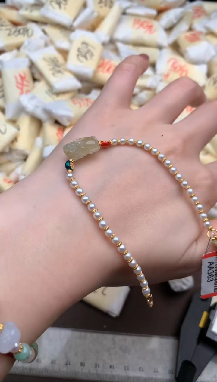 【闪购商品】翡翠手链银S925镶嵌一