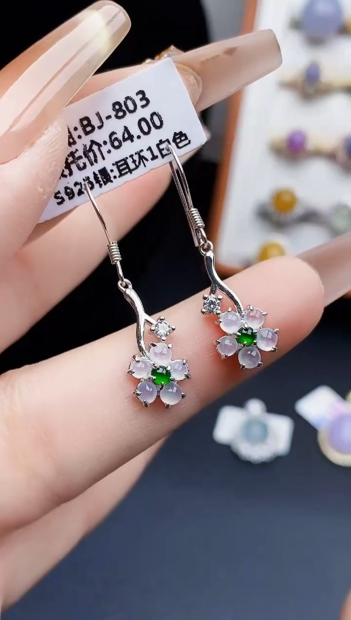 银S925镶嵌戒指翡翠0116