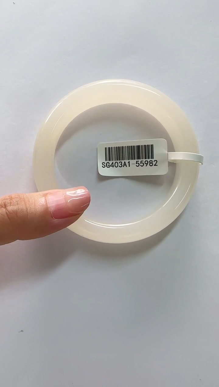 和田玉手镯未镶嵌鲤**飞53