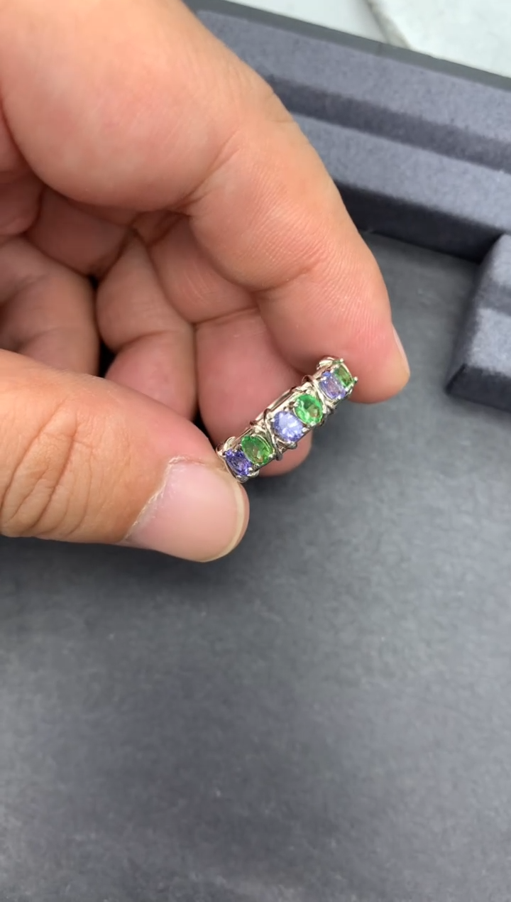 【闪购商品】坦桑石戒指银S925镶嵌戒指