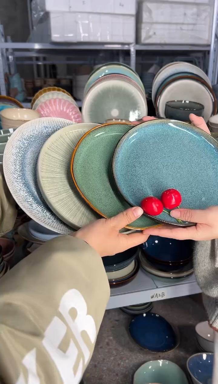 陶瓷外贸尾货瑕疵满20包邮X4小盘8英寸20厘米左右