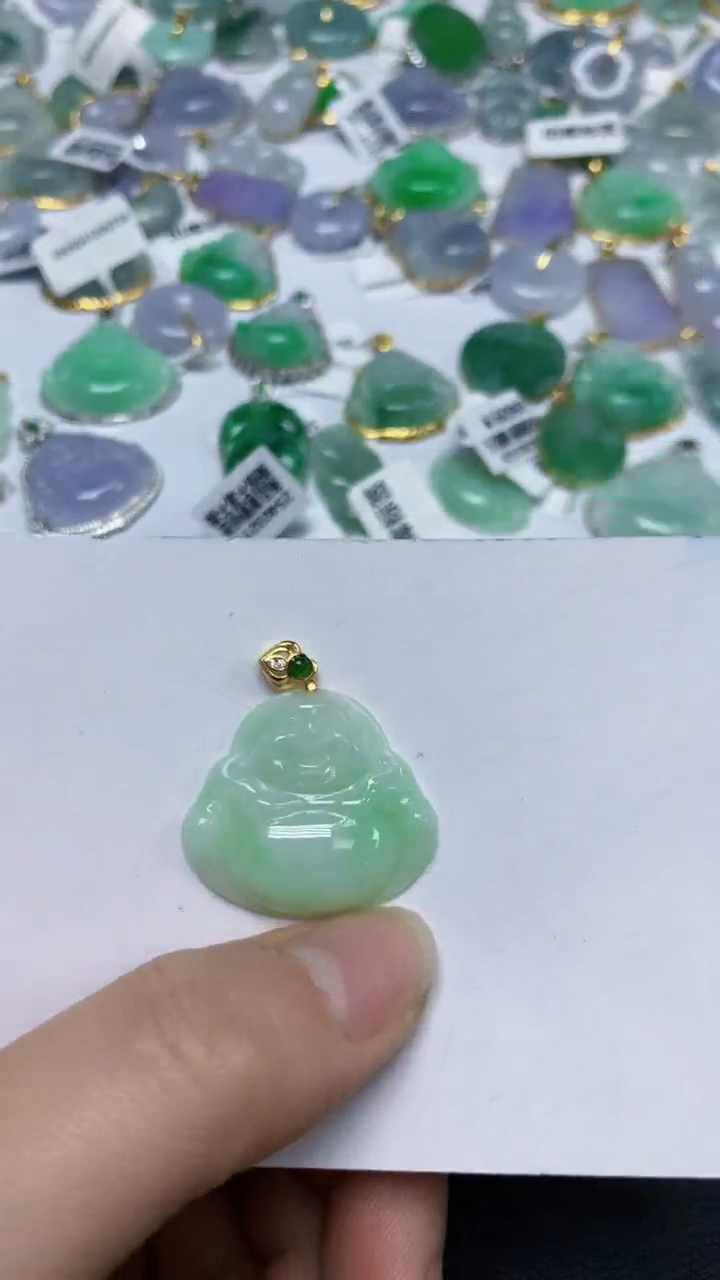 翡翠未镶嵌颈饰天然缅甸翡翠A货