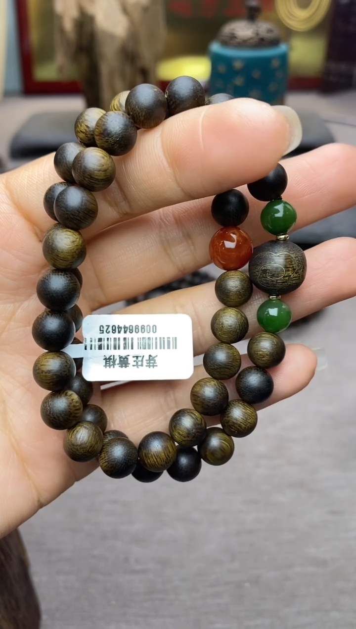 【闪购商品】沉香手串芽庄黄棋楠沉水老料0.8＋祥云1.2设计