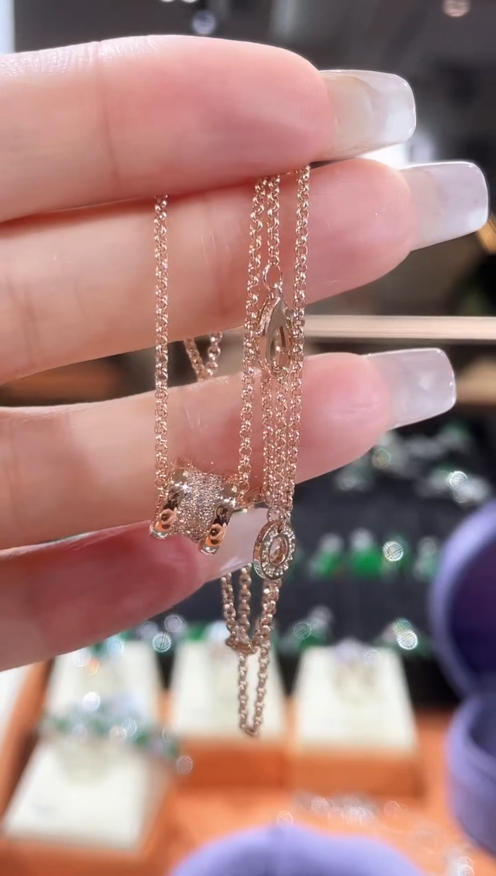 【闪购商品】钻石颈饰18K金镶嵌项链