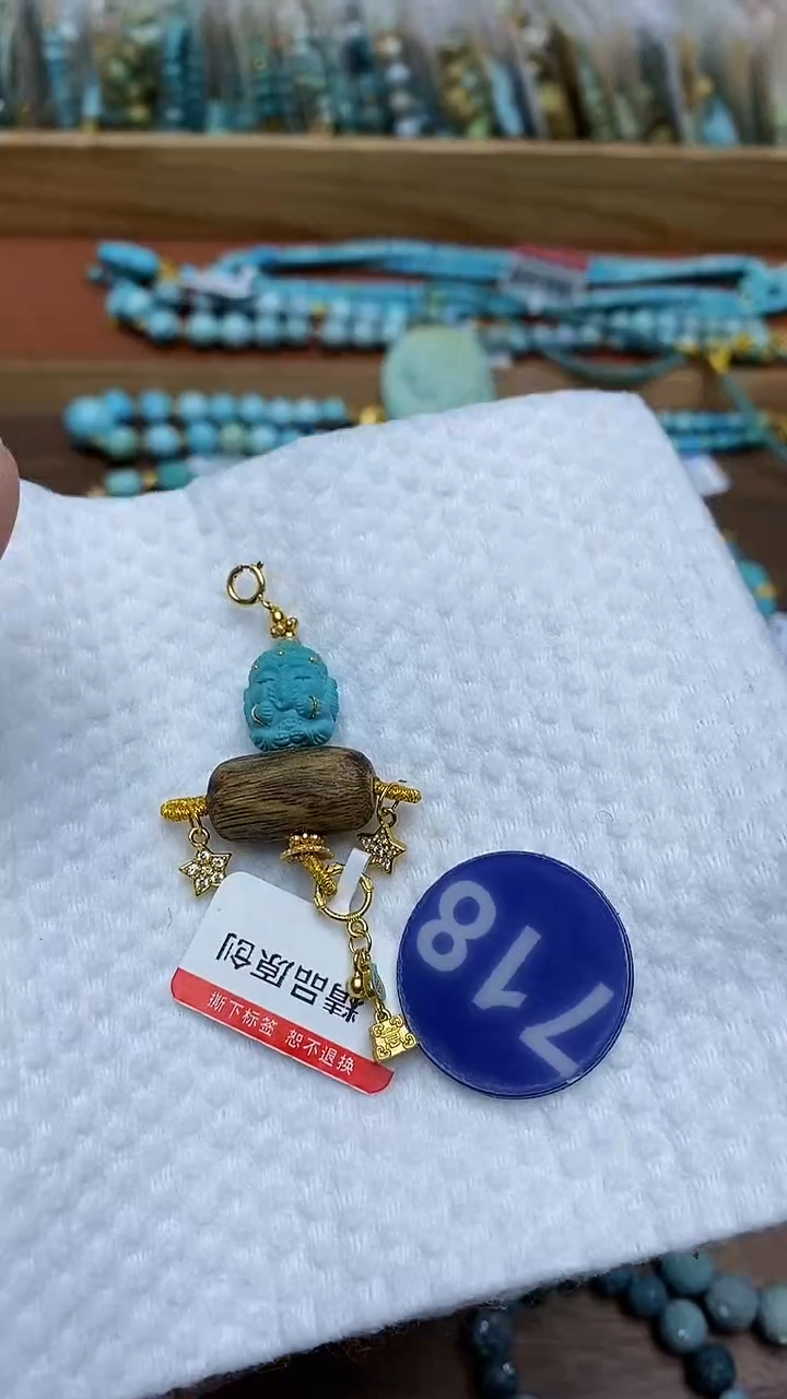 【闪购商品】绿松石吊坠银S925镶嵌718