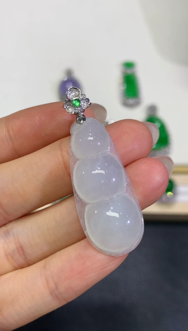 【闪购商品】翡翠颈饰18K金镶嵌团购11