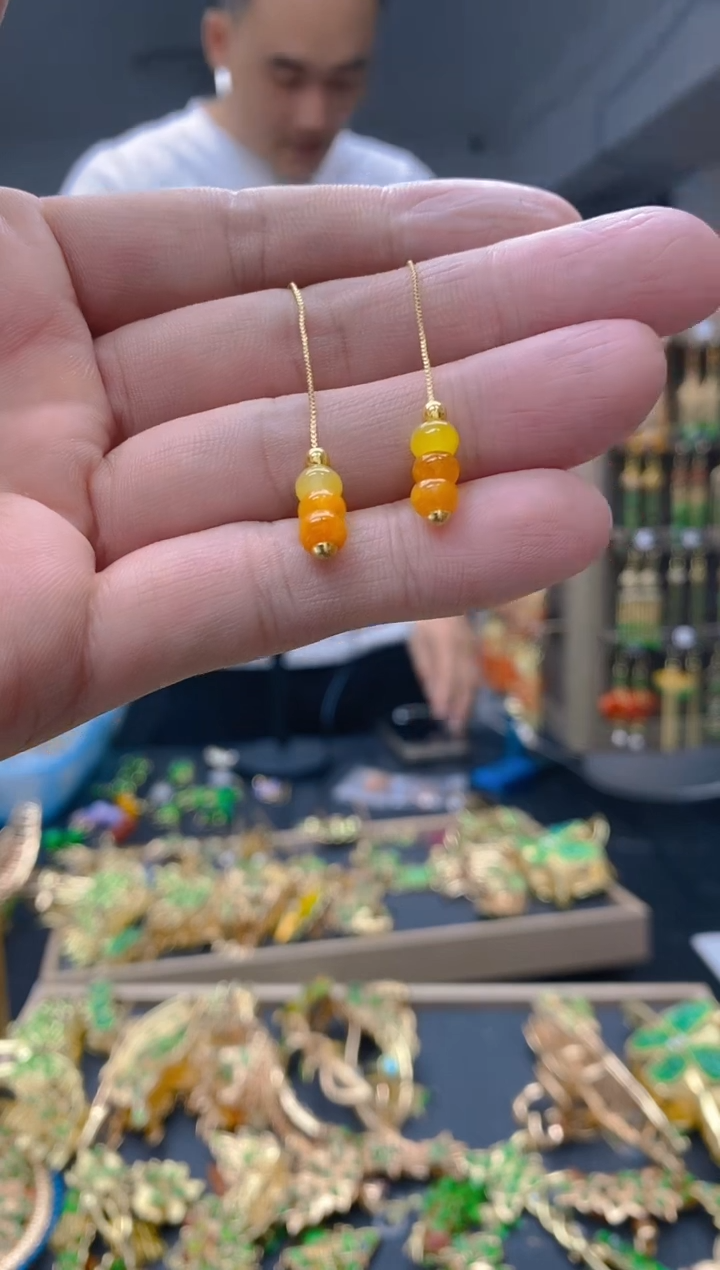 【闪购商品】翡翠耳饰合金0131翡翠耳线