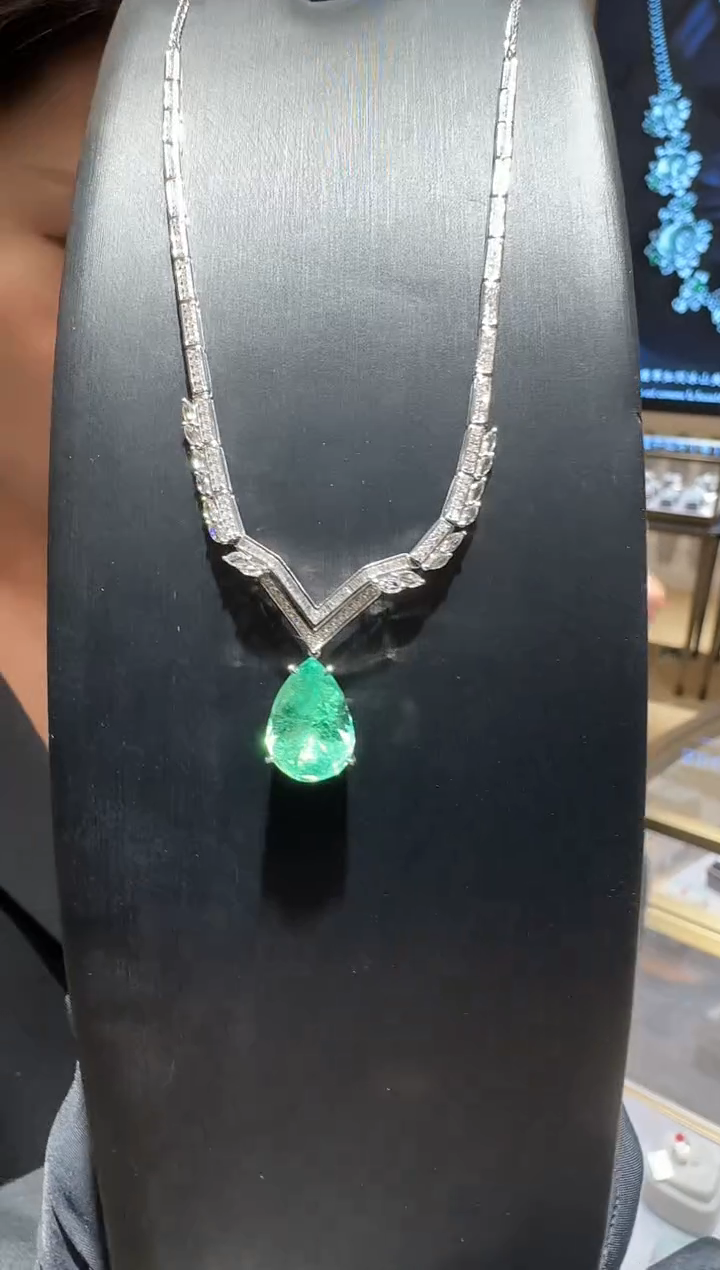 【闪购商品】祖母绿项链18K金镶嵌1【】