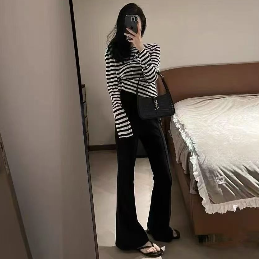 28005 【XY】 【加绒】高腰显瘦百搭长裤超模裤    D2