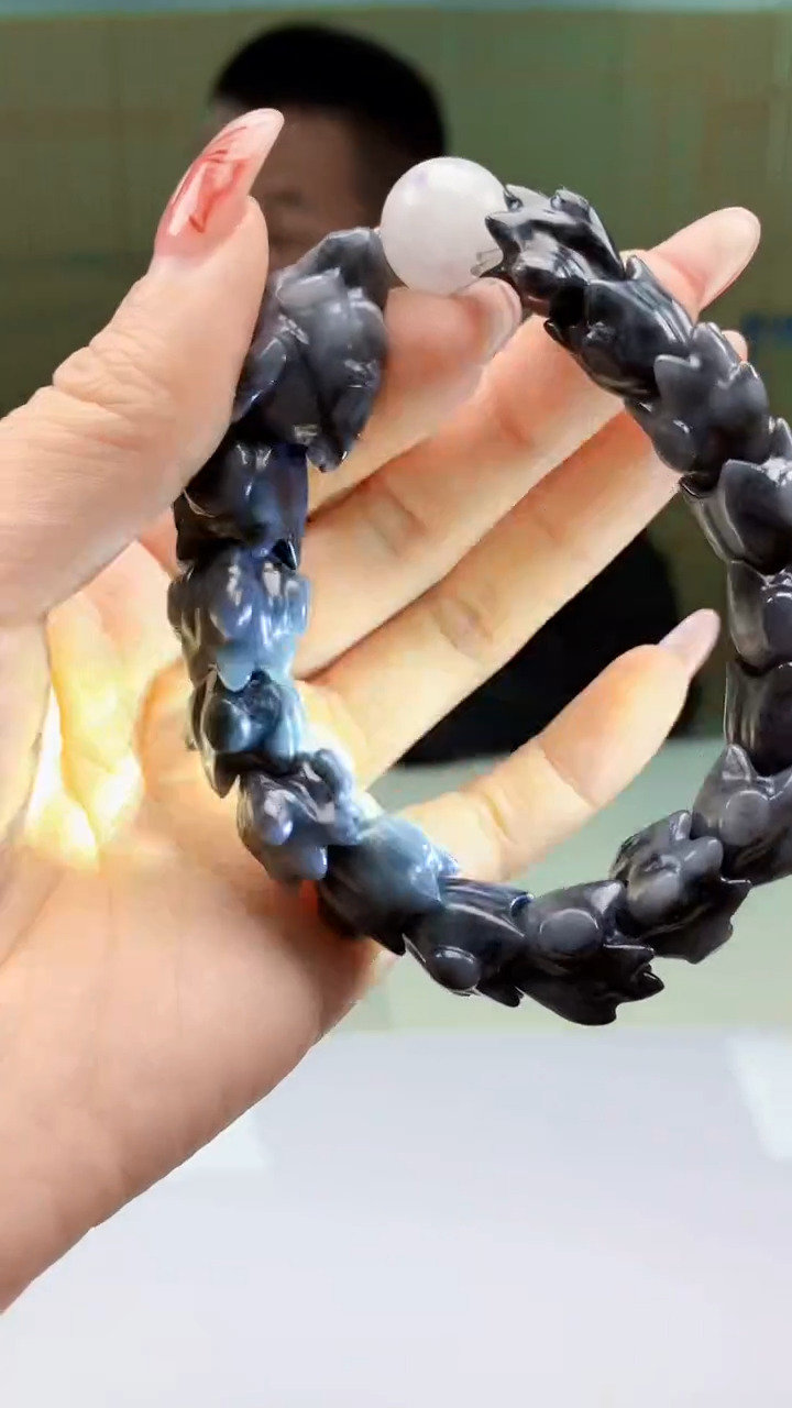 【闪购商品】定制翡翠未镶嵌4812ty-毛货手串110