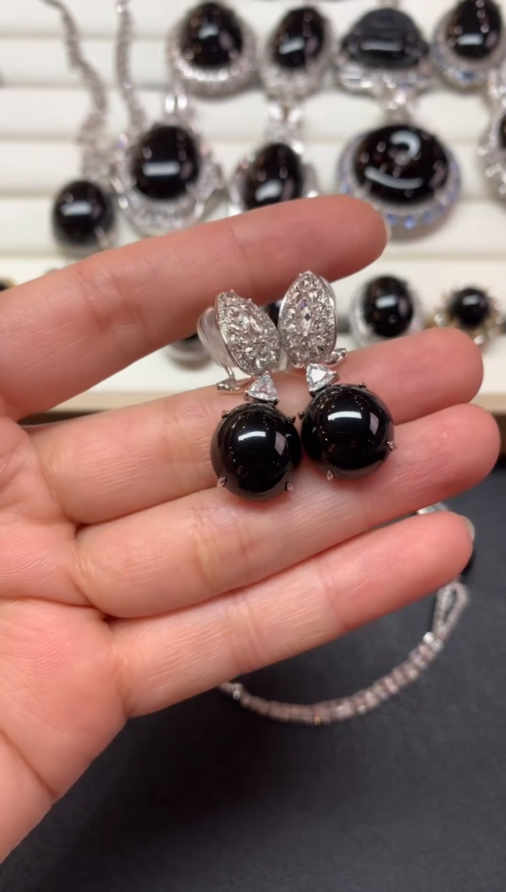 【闪购商品】翡翠耳饰18K金镶嵌Z909|25000