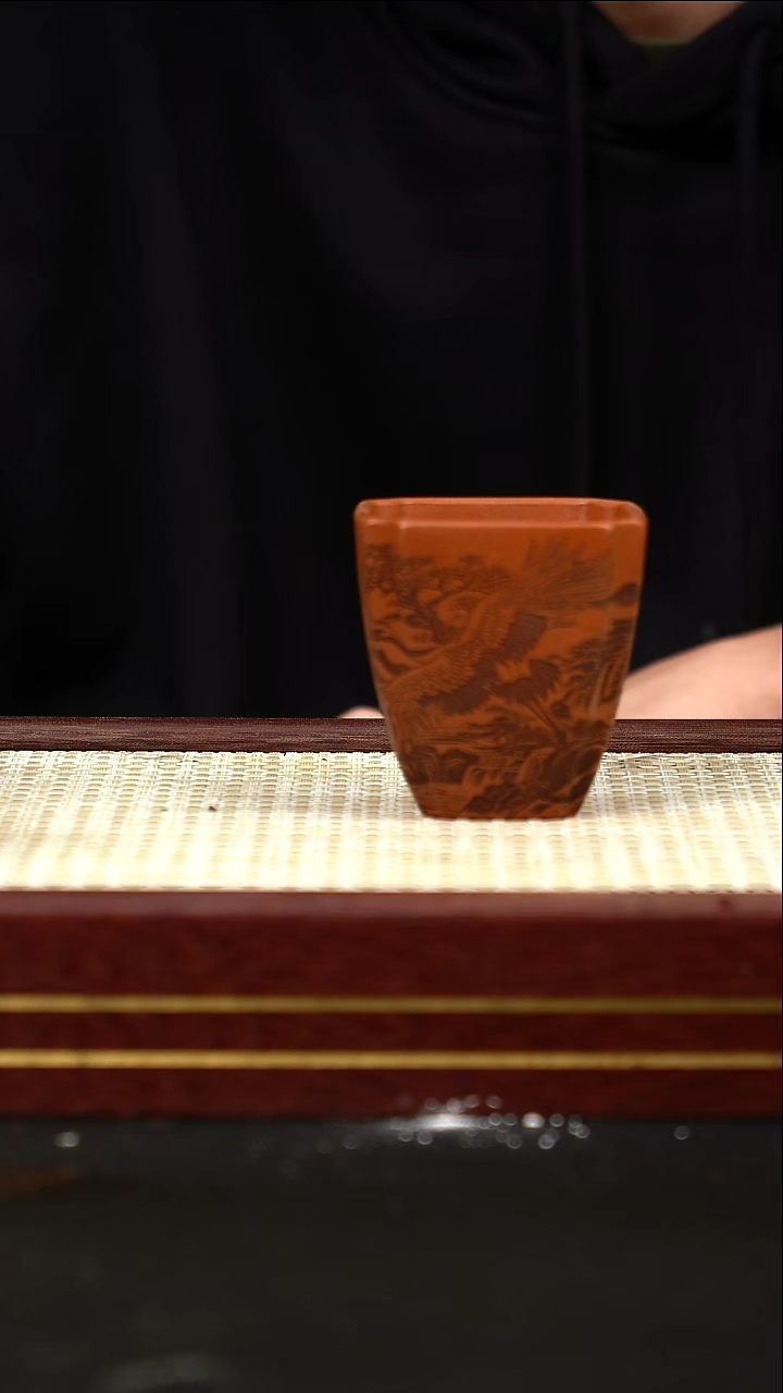 茶壶紫砂  主人杯   刻绘   