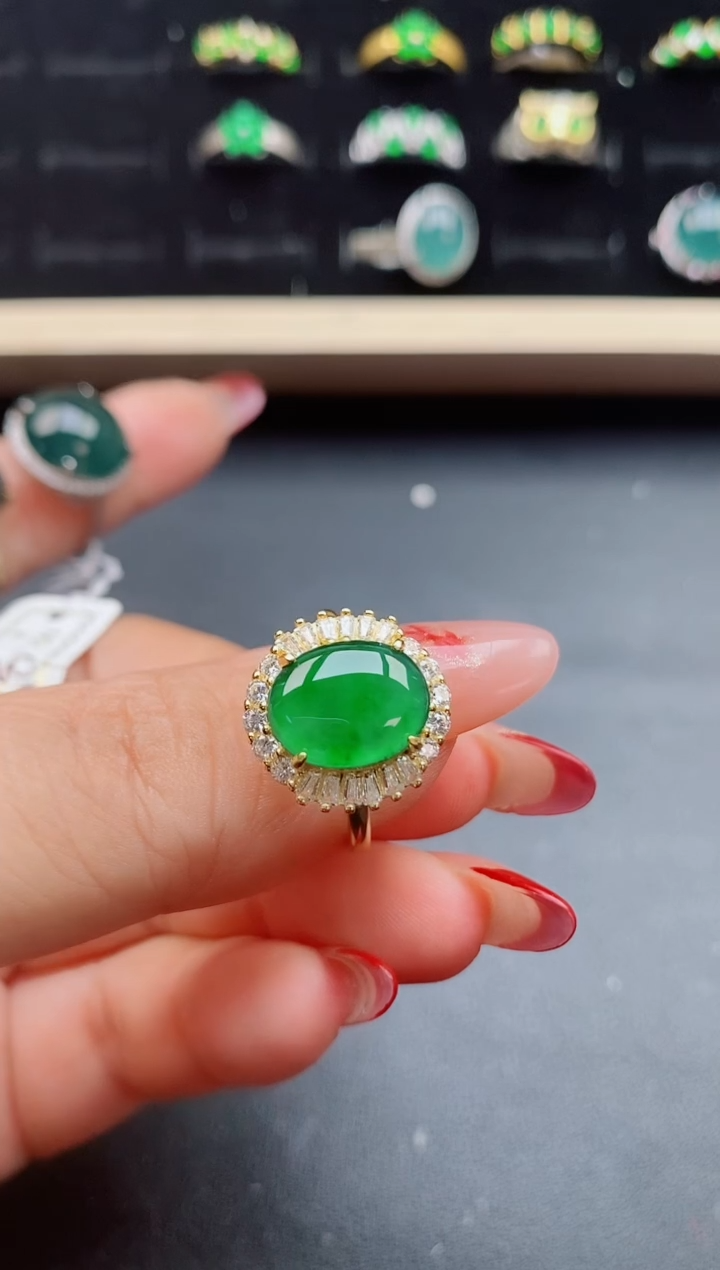 【闪购商品】翡翠戒指银S925镶嵌321321