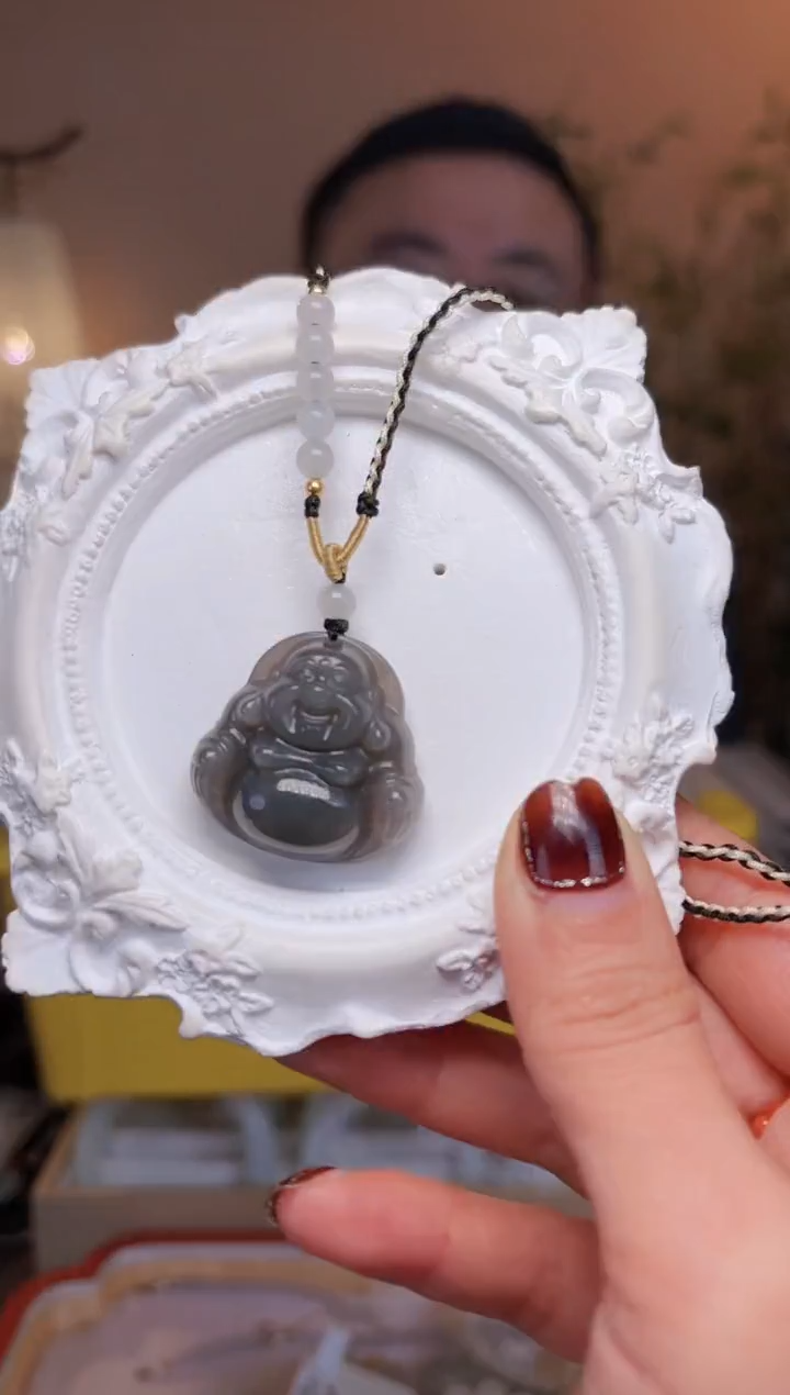 【闪购商品】和田玉挂件未镶嵌烟紫佛公