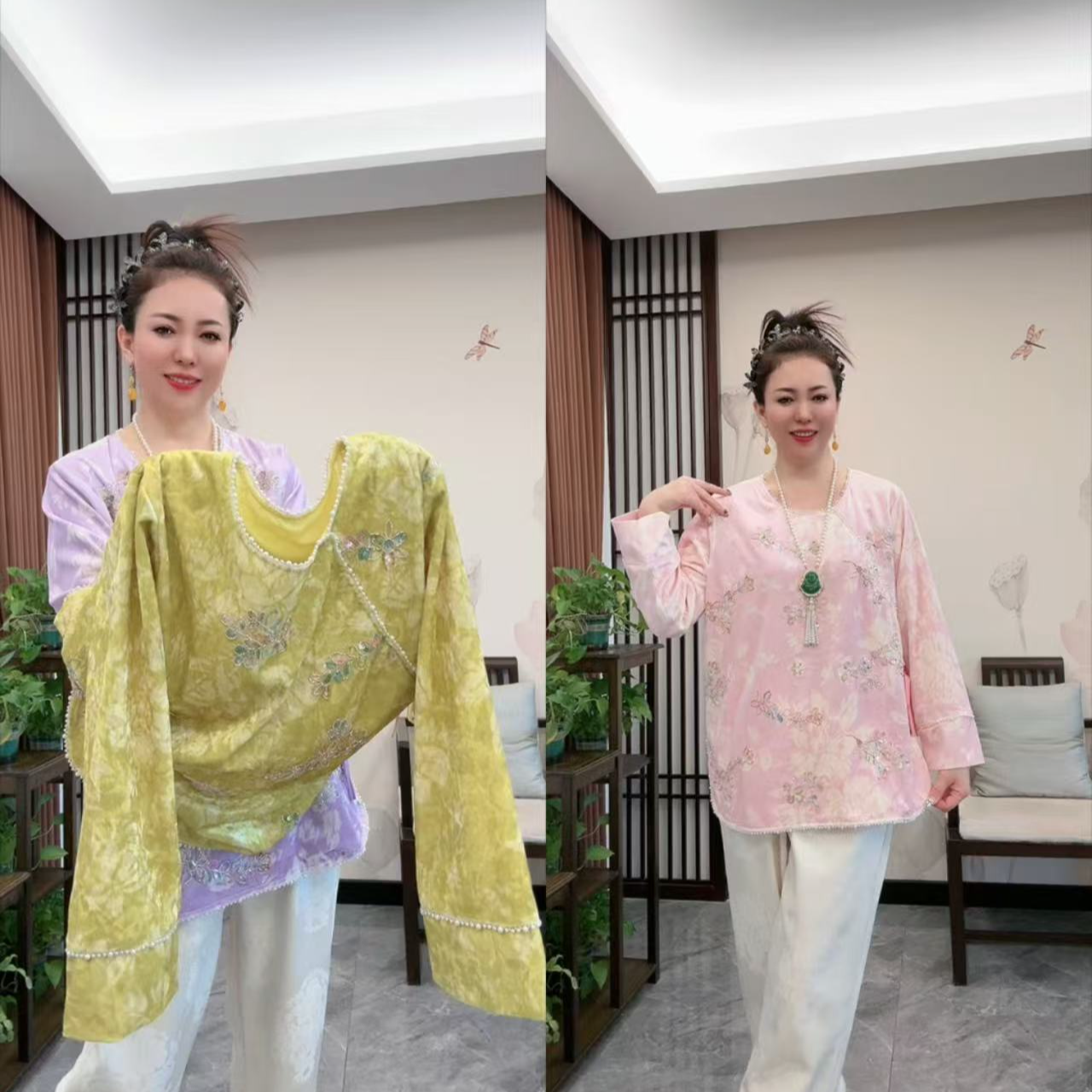 8737贵气新中式胖MM必备大码上衣衫