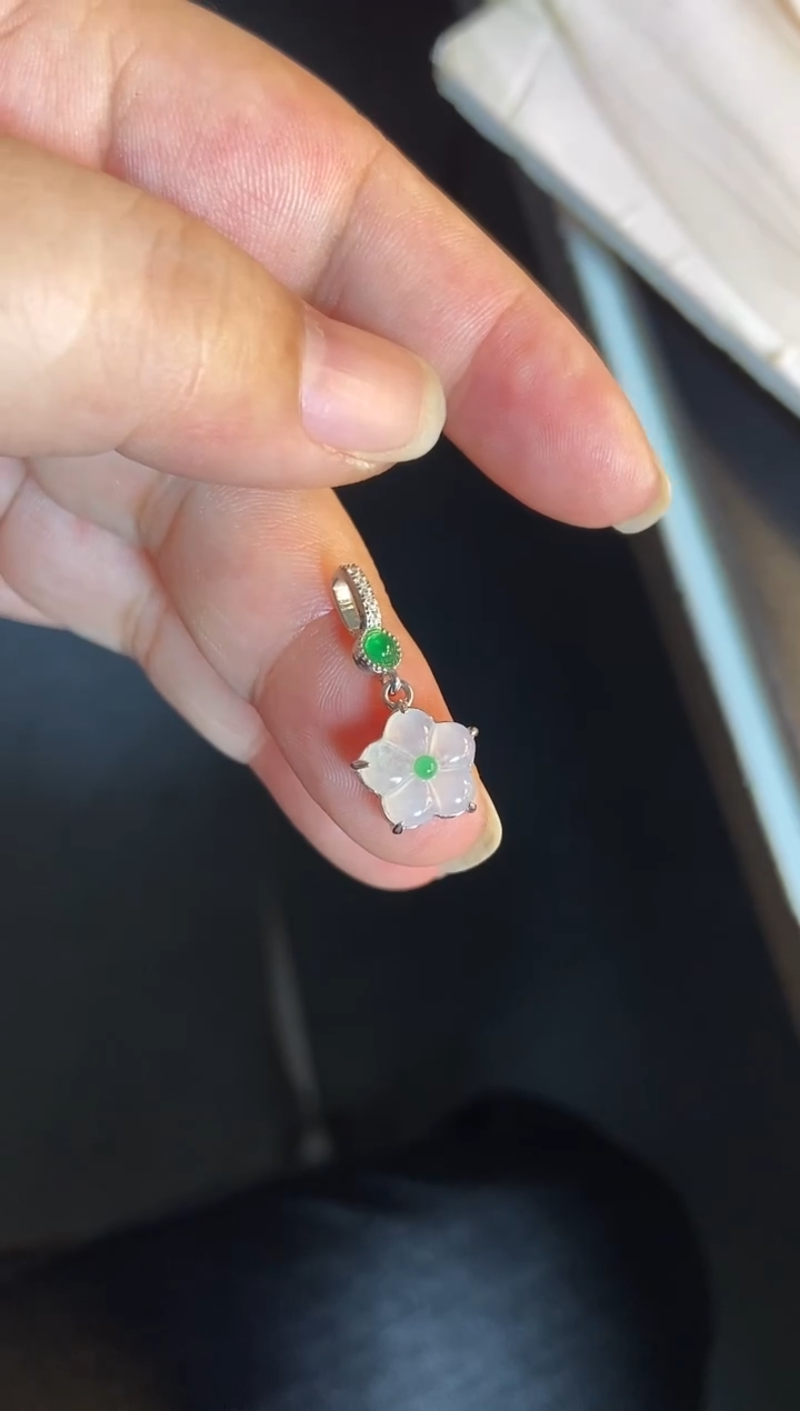 吊坠(不含链)银S925镶嵌翡翠1