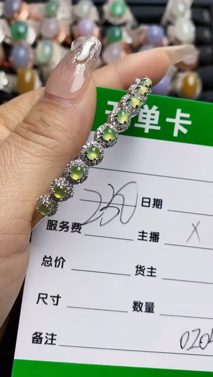 【闪购商品】翡翠戒指银S925镶嵌0204
