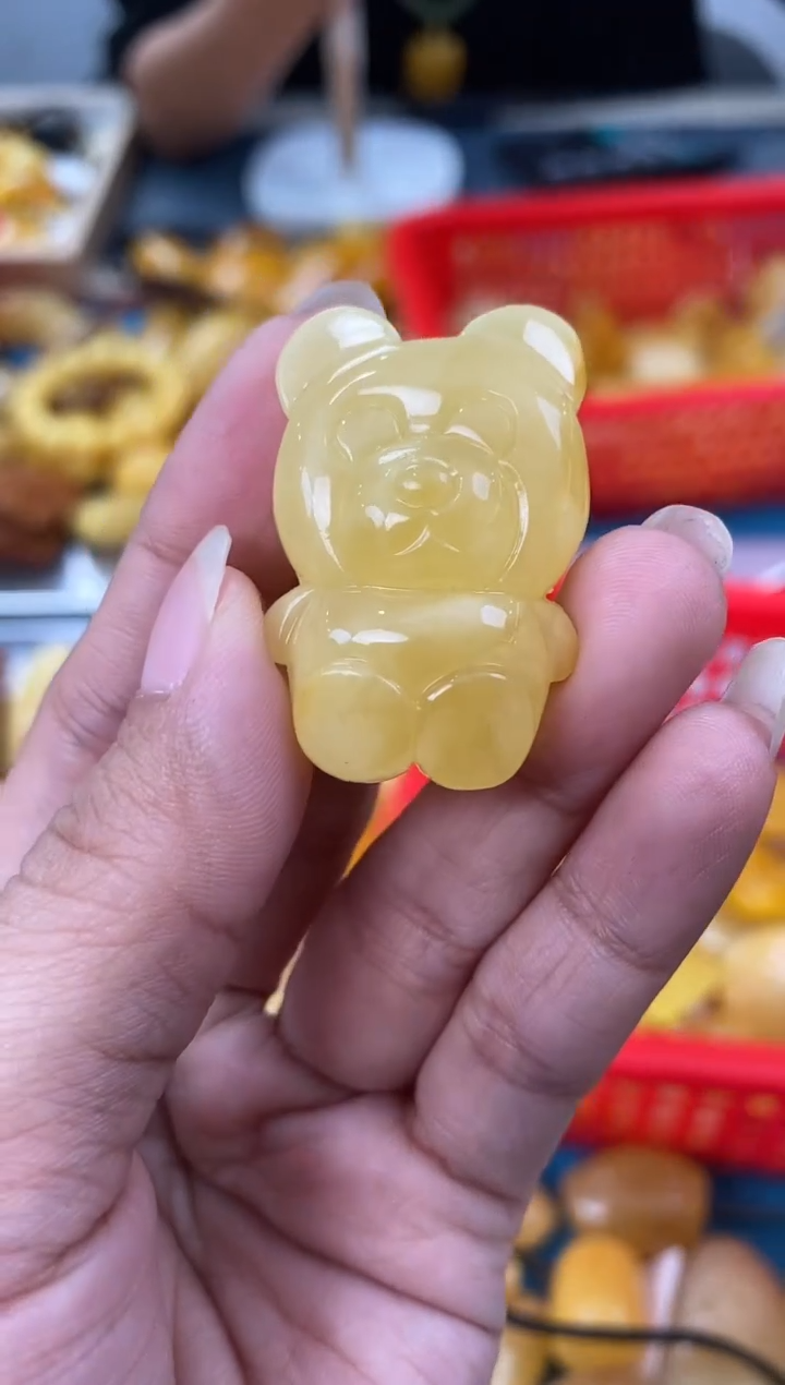 【闪购商品】琥珀裸石未镶嵌天然琥珀蜜蜡小熊