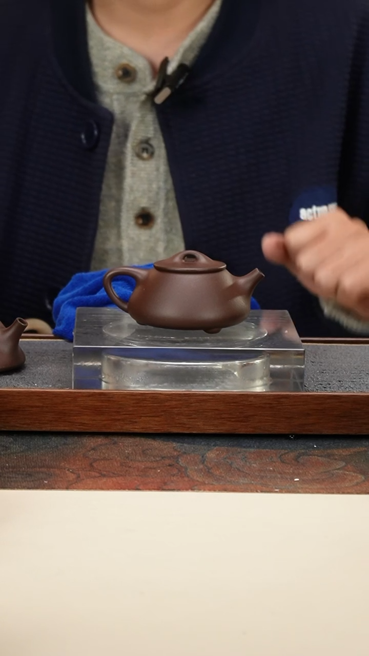 茶壶紫砂 满瓢 深井紫泥 115cc 内推孔