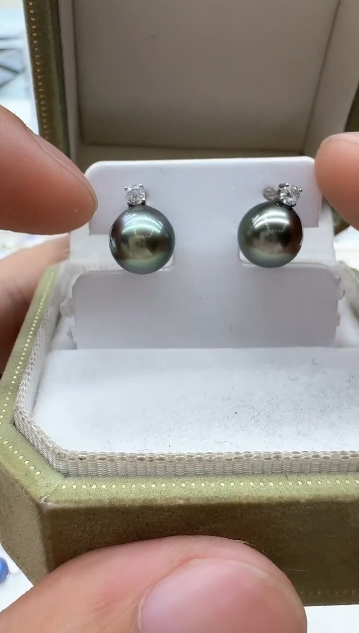 【闪购商品】海水珍珠耳饰18K金镶嵌清货