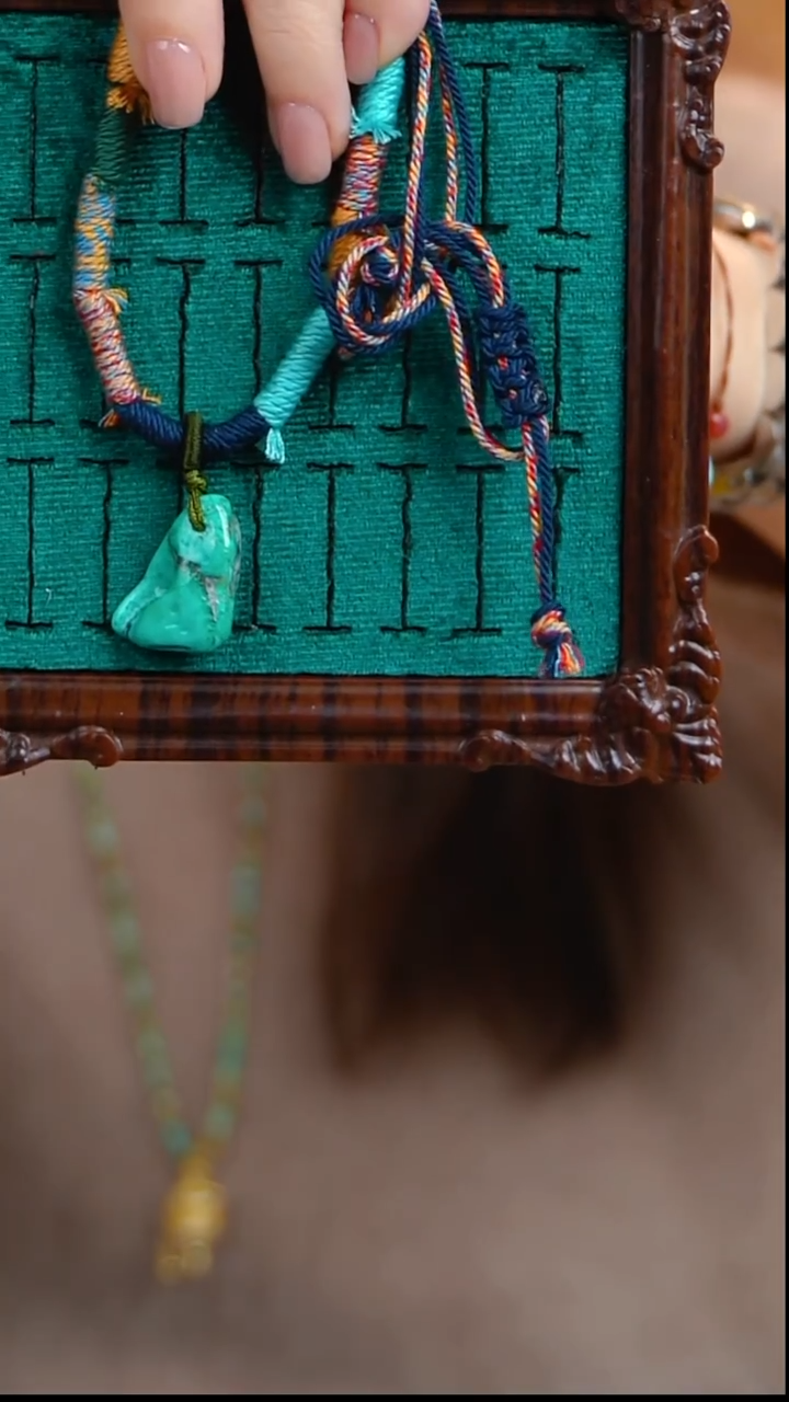 未镶嵌绿松石随型项链