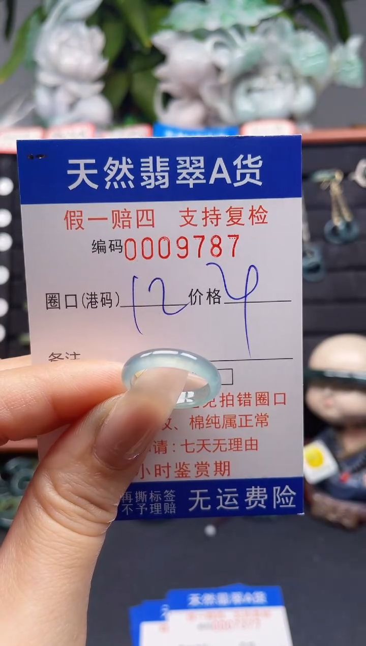 翡翠戒指未镶嵌12*9787