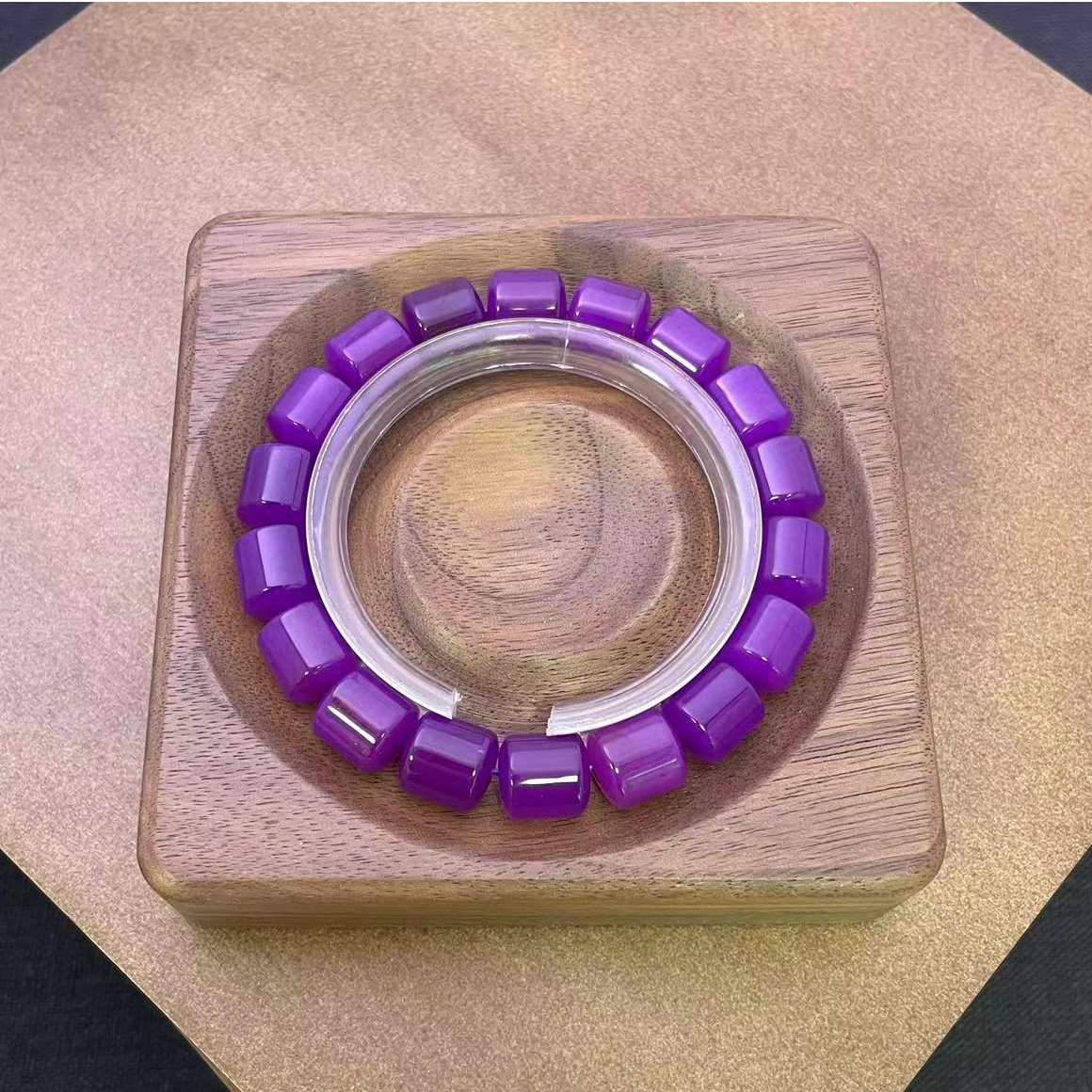 天然玉石 035 南非紫苏 紫俱来筒珠 10mm