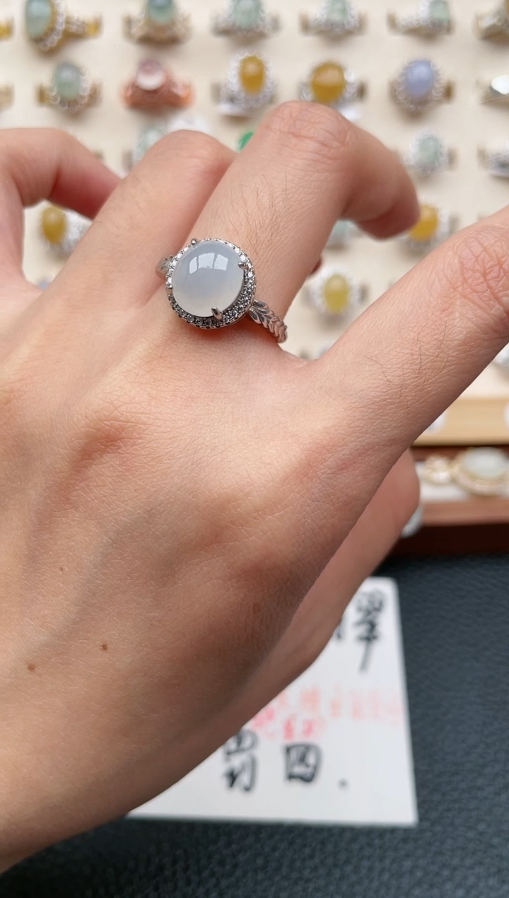 【闪购商品】翡翠戒指银S925镶嵌1111