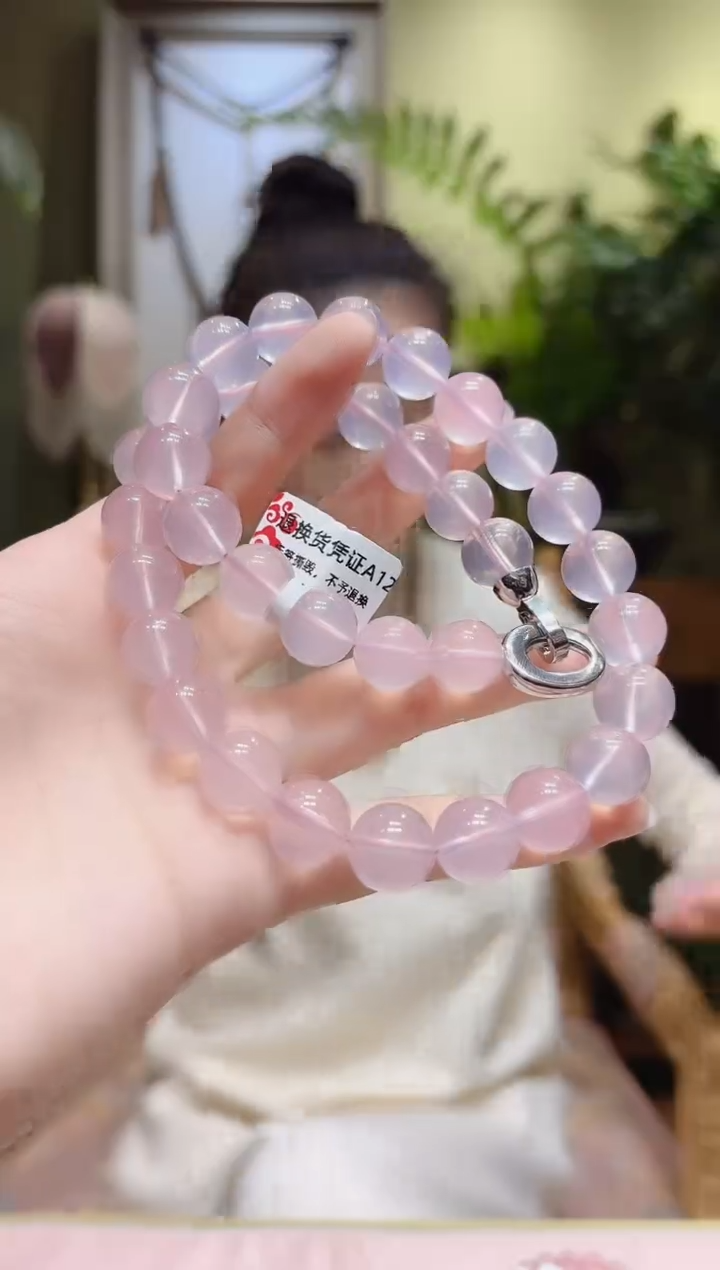 【闪购商品】水晶项链未镶嵌果冻粉水晶项链12.1