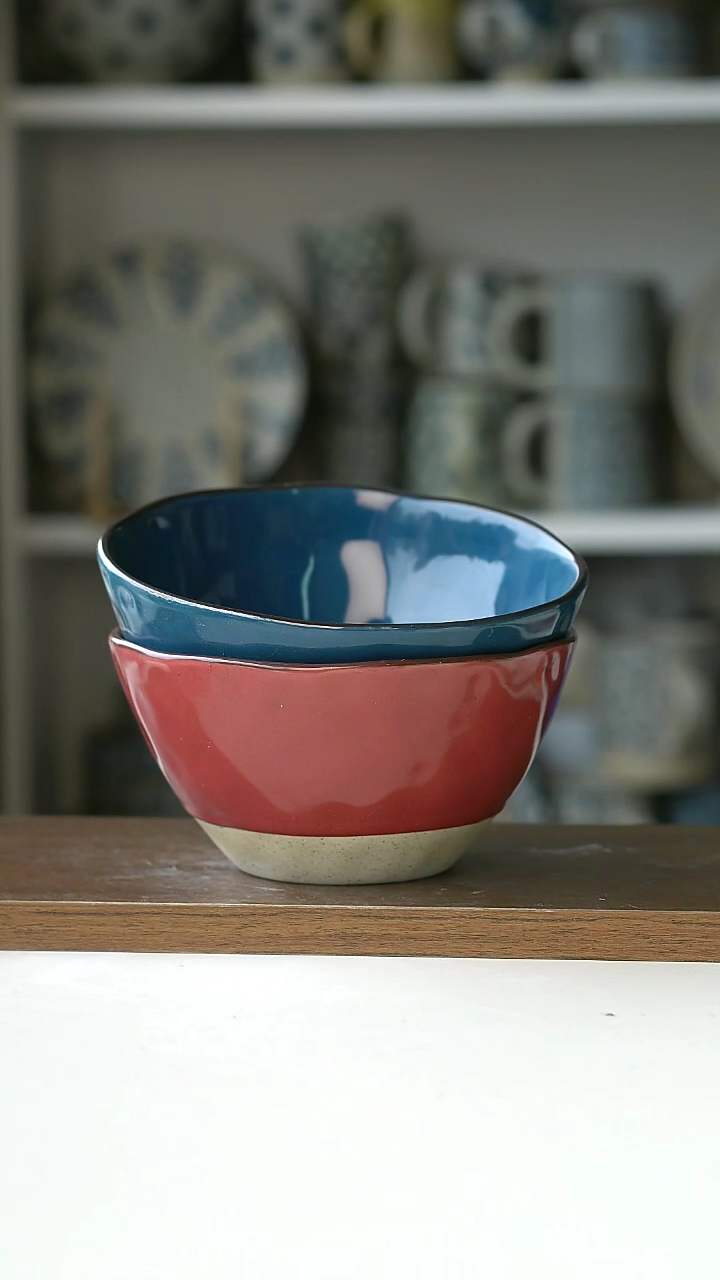 【闪购商品】陶瓷出德斗笠面碗瑕疵2只装@4-2@