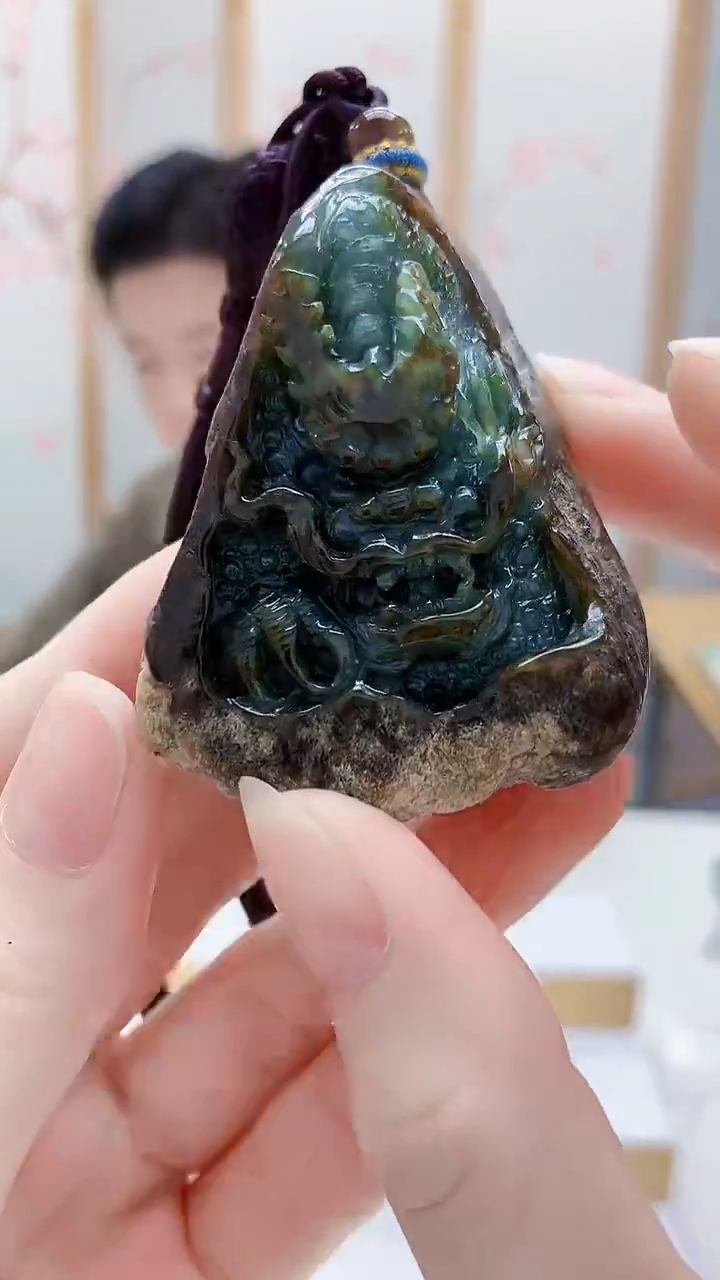 未镶嵌定制翡翠4917ry-毛货挂件26