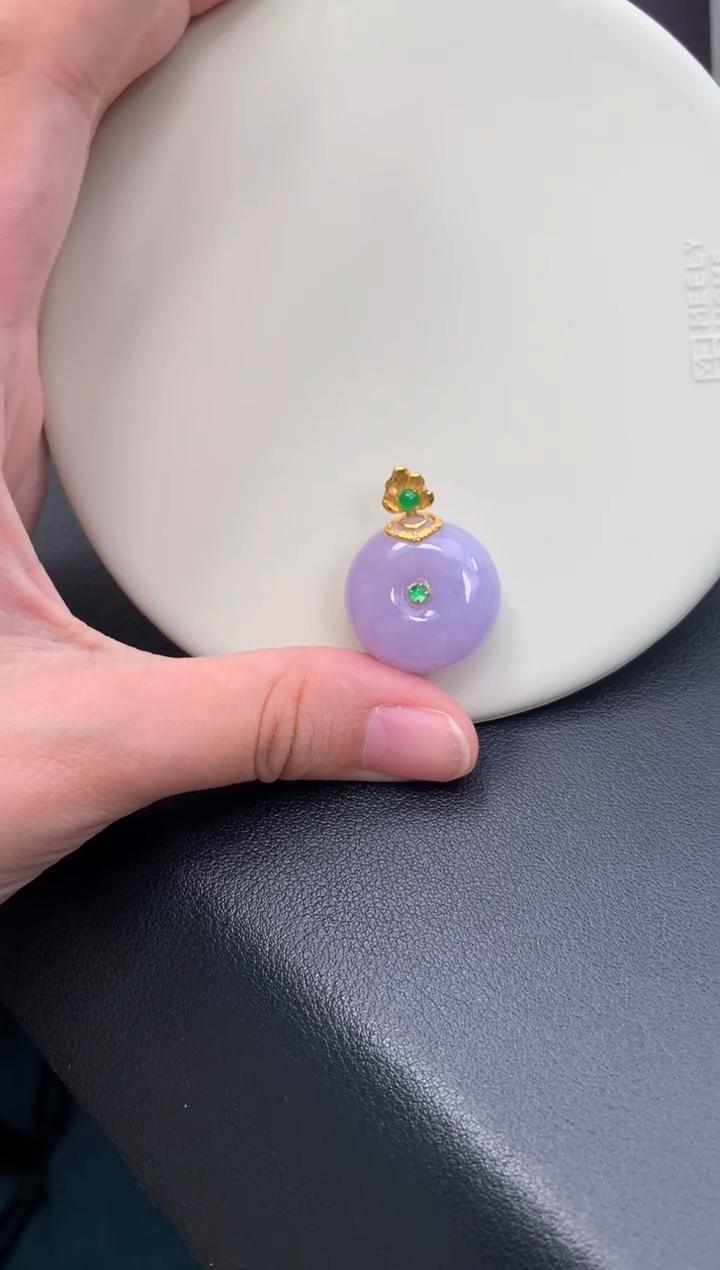 18K金镶嵌摆件翡翠48小时鉴赏期 退货不扣服务费