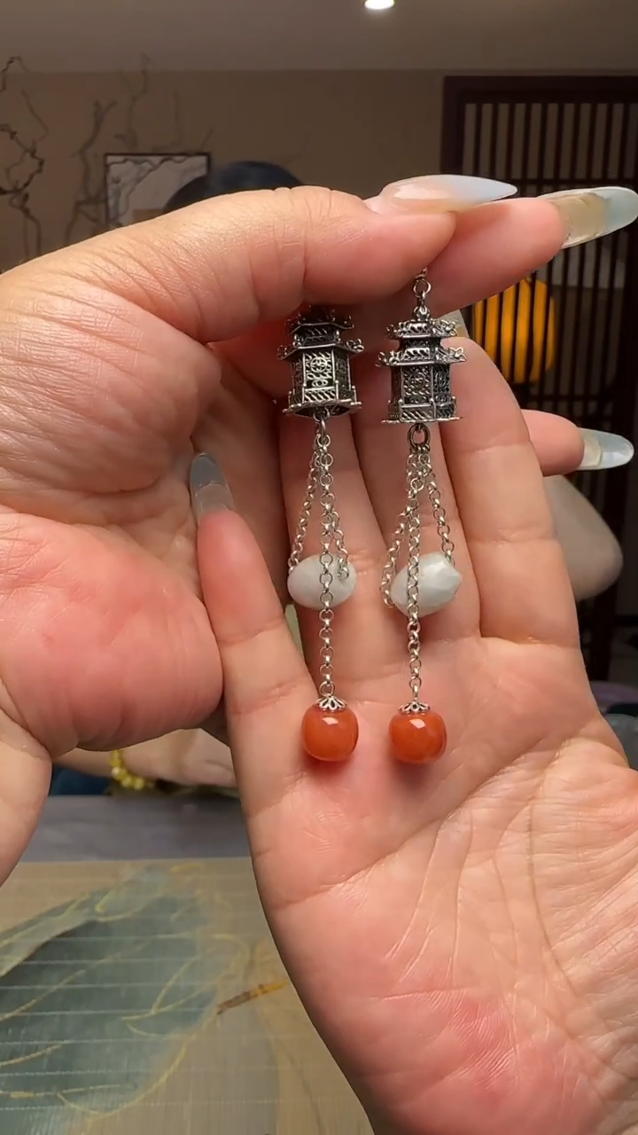 甄选好物孤品宫灯耳坠GD163