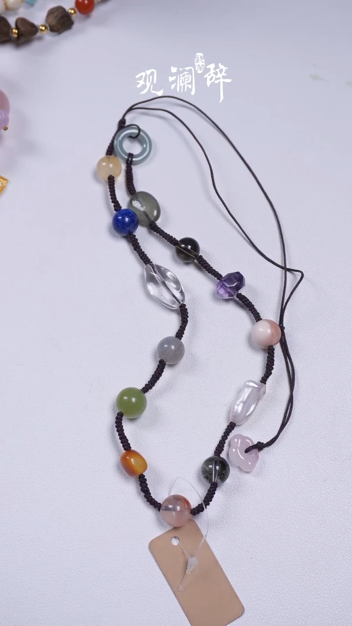 【闪购商品】紫晶绿幽灵和田玉淡水珍珠等银S925镶嵌项链