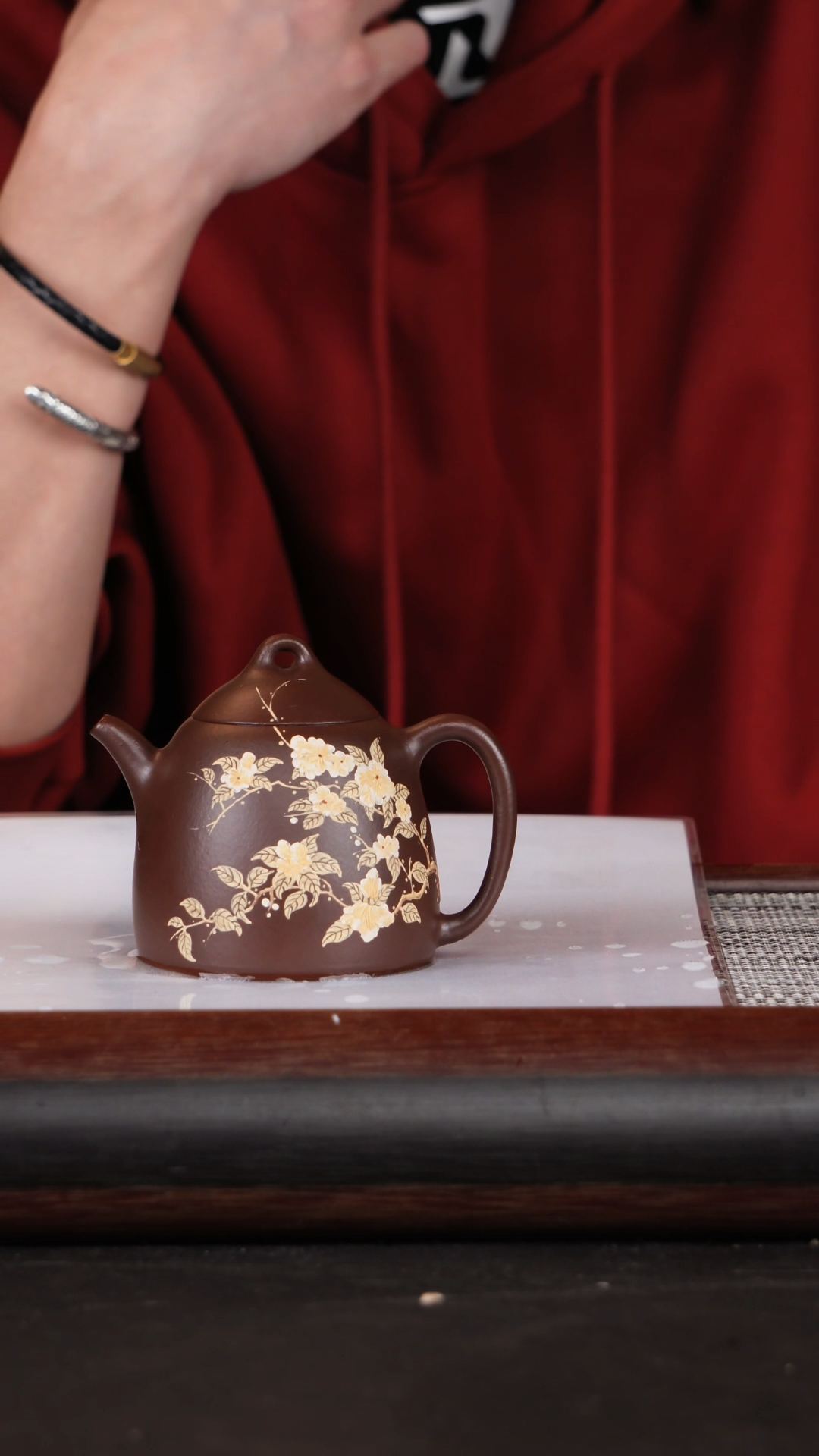 【闪购商品】紫砂茶壶33深井紫泥秦权全手